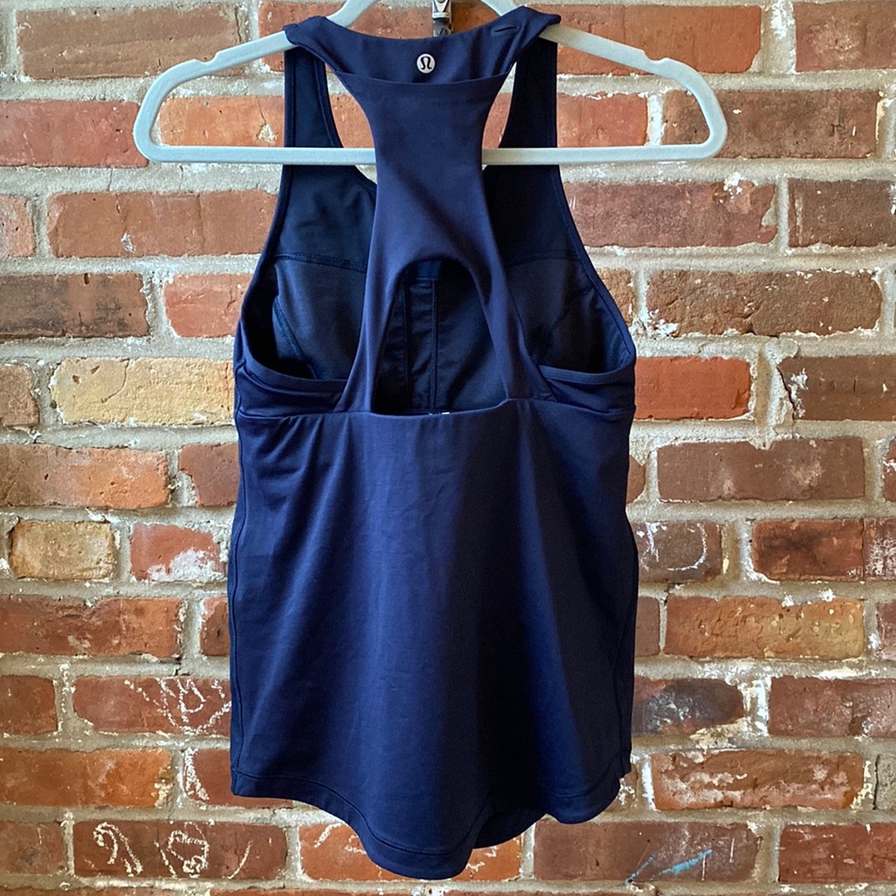 lululemon athletica Navy Blue Racerback Tank Top